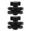 2Stk Schwarze Aluminium Doppelgelenkarm Adapter 10