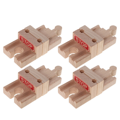 4Sets Holz Endstopper Puffer Für Kinderspielzeug Zugbahn