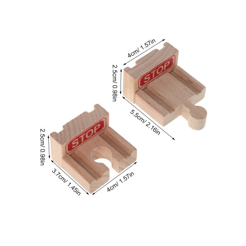 4Sets Holz Endstopper Puffer Für Kinderspielzeug Zugbahn 2