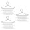 60Stk Kompakte Metall Puppenkleiderbügel Silber Practical Für Dolls 5