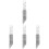 4Ensembles Pluviomètres Extérieurs Argent Rack Base Durable 4