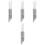 4Ensembles Pluviomètres Extérieurs Argent Rack Base Durable 5