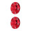 2Pièces Cache-Roue Aluminium Rouge Auto Facile Pose Protection Jante 8
