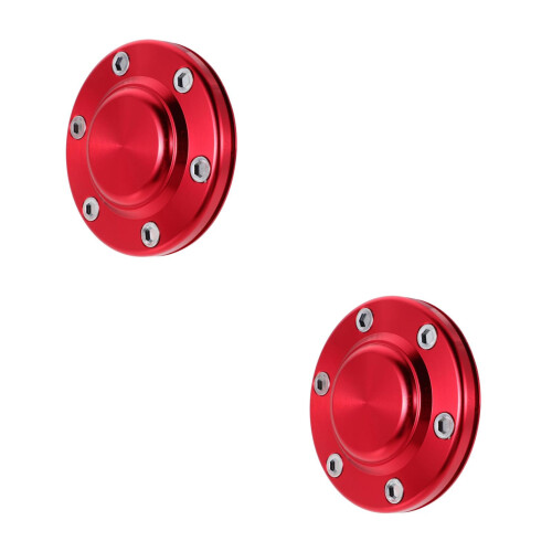 2Pièces Cache-Roue Aluminium Rouge Auto Facile Pose Protection Jante 2