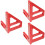 3Pièces Règles D'angle Rouges Aluminium Pour Menuiserie Bois 7