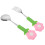 10Pièces Ensemble Fourchette Bébé Acier Silicone Motif 3