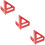 3Pièces Règles D'angle Rouges Aluminium Pour Menuiserie Bois 10
