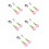 10Pièces Ensemble Fourchette Bébé Acier Silicone Motif 8