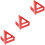 3Pièces Règles D'angle Rouges Aluminium Pour Menuiserie Bois 6