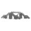 2Pièces Pont Piéton Miniature Grise Accessoire Train Décor DIY 2
