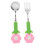 10Pièces Ensemble Fourchette Bébé Acier Silicone Motif 2