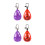4Pièces Lumière Pendentif , Durable Coloré, Usage 5