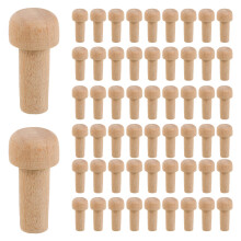 250Pièces Kaki Tête Champignon En Bois Pour Bricolage Varié
