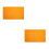 2Pièces Tapis Orange PU Antipoussière 9