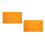 2Pièces Tapis Orange PU Antipoussière 6