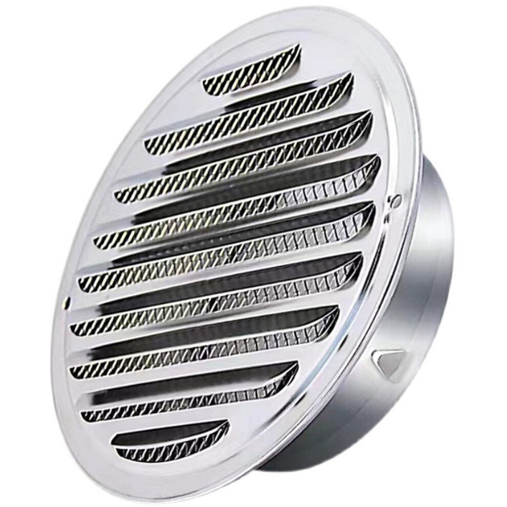 4Pcs Silver Stainless Steel Air Vent Cover Rainproof Ventilation Hood 3612303636465