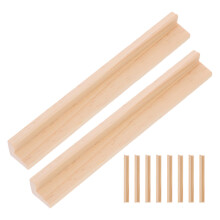 20Pièces Rangement Dominos Bois Ivoire, Support Stable Et Élégant