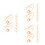 24Pièces Clips Natation Émulsion Beige Protection Avec 7