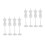 8Pièces Support Mini Mannequin En Plastique Pour Affichage Robe 5