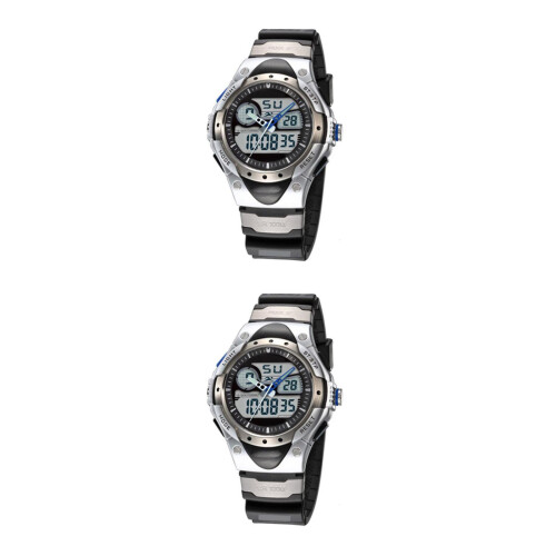 2Pièces Sport LED Quartz Dual Time Étanche 1