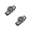 2Pièces Sport LED Quartz Dual Time Étanche 11