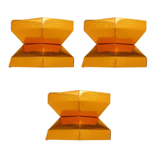 3Pièces Base Hexagonale En Papier Pour Décor Bouddhiste Solide 2