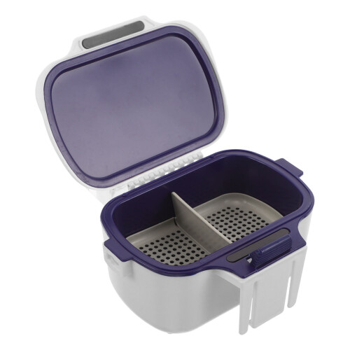 2Pièces Boîte Appâts Vivants Blanche Isolation Double Usage Portable 1