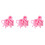 60Pièces Marques Verres Rose Élégant Nœud Pour Mariages 6