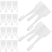 40Pcs White Plastic Curtain Track Roller Hooks Adjustable for Home Use