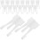 40Pcs White Plastic Curtain Track Roller Hooks Adjustable for Home Use 3