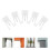 40Pcs White Plastic Curtain Track Roller Hooks Adjustable for Home Use 11