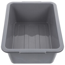 2St Multifunctionele Plastic Bus Tub Grijs Met Handvatten Voor Opslag