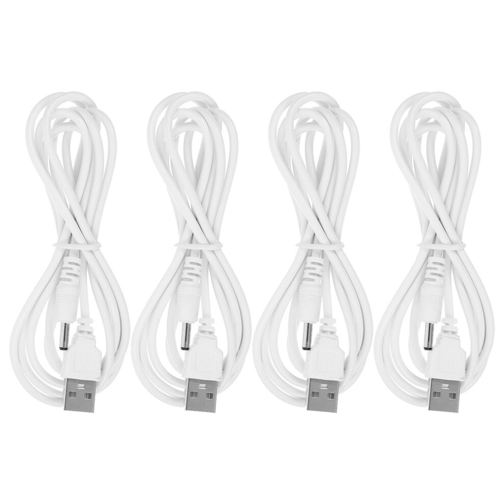 8Pcs Usb Dc Charging Cable Durable Charger Cord For Appliances White 3612303636663