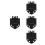 4Pièces Accessoires Golf Métal Noir - Support Serviette 8