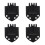 4Pièces Accessoires Golf Métal Noir - Support Serviette 5