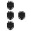 4Pièces Accessoires Golf Métal Noir - Support Serviette 3