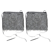 2Pcs Grey Faux Viking Leg Warmers Adjustable Arm Wraps for Cosplay