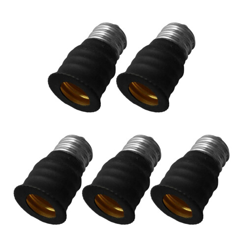 10Pièces Douille Convertisseur Ampoule LED E12-E14 Noir Usage Maison 1