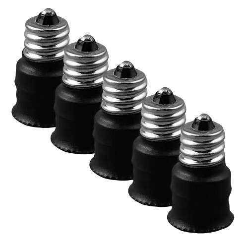 10Pièces Douille Convertisseur Ampoule LED E12-E14 Noir Usage Maison 2