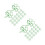 100Pcs Metal Paperclips Clover Design Light Marker 4