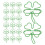 100Pcs Metal Paperclips Clover Design Light Marker 3