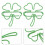 100Pcs Metal Paperclips Clover Design Light Marker 11