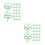 100Pcs Metal Paperclips Clover Design Light Marker 8