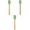 3St Multifunctionele Groene Silicone Spatula’s Voor En 5