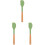 3St Multifunctionele Groene Silicone Spatula’s Voor En 4