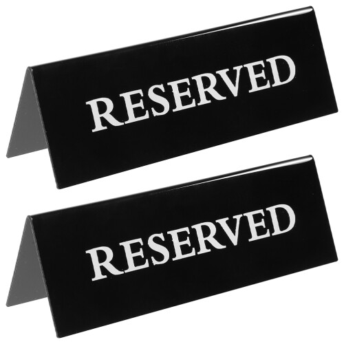 6St Compacte Zwarte Restaurant Table Reserved Bord Voor Decoratie 2