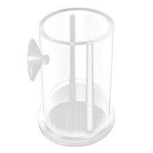 Fish Feeding Jar Acrylic Aquarium Feeder with Suction Cup Bowl and Tube for Brine Shrimp