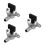 3Pièces Valve Carburant Métal Noir Pour Mini 47cc/49cc Atv 4