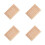 4Pièces Bois Sculpté Beige Appliques D'angle Pour Portes 6