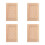 4Pièces Bois Sculpté Beige Appliques D'angle Pour Portes 5